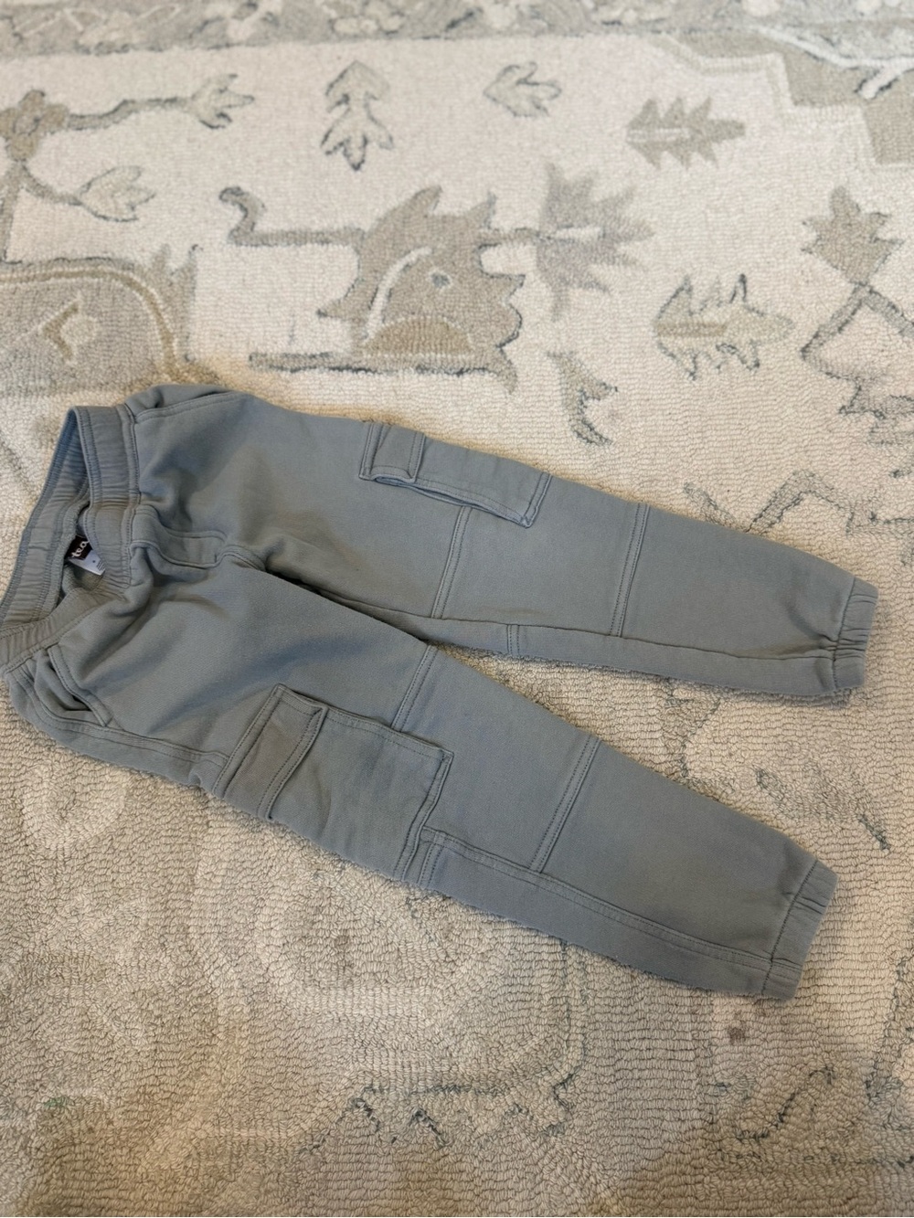 Kids Gray Cargo Jogger Pants - Tea